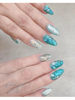クリーム(Nail Atelier CREAM)/ブルーニュアンス☆