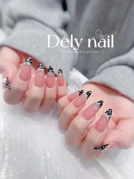 デリーネイル(Dely_nail)/モノトーン・ガーリー
