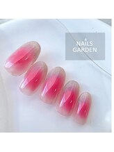 ネイルズガーデン(NAILS GARDEN)/チーク×マグネットフレンチ