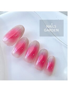 ネイルズガーデン(NAILS GARDEN)/チーク×マグネットフレンチ