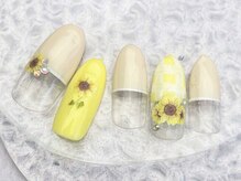 ネイルサロンフォーユー(for u)/ひまわりネイル¥7980
