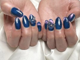 blue×magnetフレンチ×蝶々
