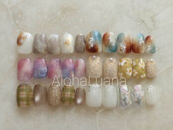 アロハ ルアナ 大宮本店(Aloha Luana)の写真/ショートネイルも定額デザインで可愛く♪毎月変わる６種のデザインから選択OK！カラーチェンジも対応OK★