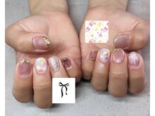 ハズグラスネイル(Haze Grass nail)/カラフルハート