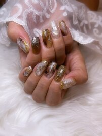 秋ニュアンスネイル