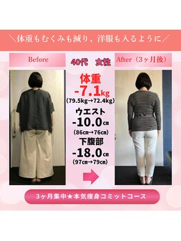 ケンコウ整体院 山形院(KENKOU整体院)の写真/人数限定！3ヶ月で本気で痩せたいあなたへ！短期集中で理想のボディへ導きます☆