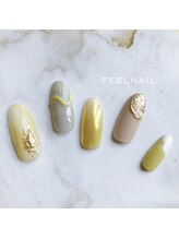 フィールネイル 天神橋店(feel nail)/パウダー/くすみカラー/ミラー
