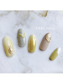 フィールネイル 天神橋店(feel nail)/パウダー/くすみカラー/ミラー