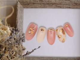 ボーダー　夏ネイル　【9328」