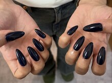 サクノネイル(SAKUNONAIL)/ネイビーワンカラーネイル