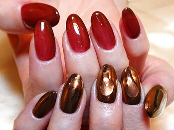 ネイルマジック 仙台一番町店(NAIL MAJIC)/ニュアンスミラーネイル★オ-ダ-