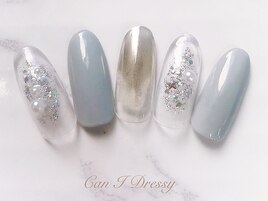 塗りかけミラーネイル￥7000