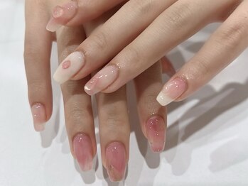 エイト アイラッシュアンドネイル 大宮店(eight)/くすみピンクニュアンスデザイン