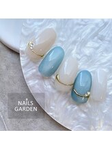 ネイルズガーデン(NAILS GARDEN)/ブルーマグネットネイル