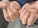 ブラウンラメグラデーション 