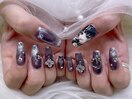 痛ネイル マグネット 紫