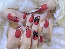 ネイルサロン ジェイ(Nail Salon J)/赤ヒョ柄ネイル