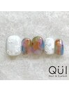 花　インク　ニュアンスネイル