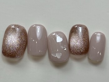ネイルメゾン 天神店(NAIL MAISON)/ピンクホログラムハート¥7000