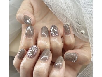 ネイルサロン ジェイ(Nail Salon J)/ストーンミラーワンカラーネイル