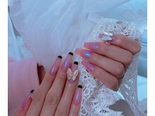 コロミネイル(colome nail)/フレンチ/ミラーネイル