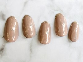 シンプル先端ラメ