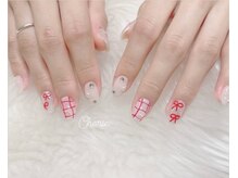 シェリエ(Cherie)/ニュアンス/チェック×リボン