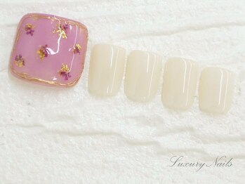 ラグジュアリーネイルズ オオミヤ(Luxury Nails Omiya)/ガーリー*押花ネイル