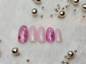 お花ネイル/薔薇ネイル