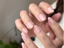 ラバーズ 福岡三越店(LOVERS)/透け感ピンクでうる艶ネイル