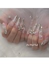 パールフラワーネイル
