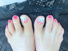ナナネイル(Nana Nail)/ハローキティのフットネイル