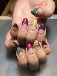 ～カラフルフレンチネイル～