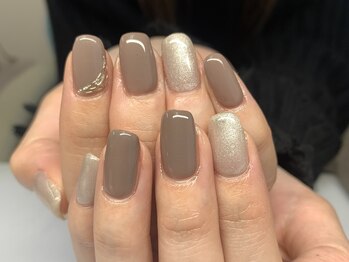 マグネット×ミラーネイル