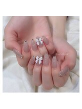 モカ 心斎橋(moca by Lee)/【Saki】ちゅるんリボンネイル