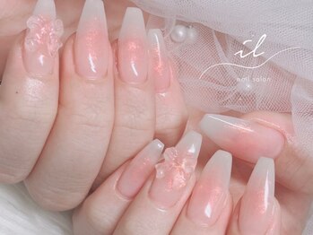 イル 神戸店の写真/深爪の方や、ロングネイルの方にも!フォルムにこだわる長さ出しも◎【2本パーツネイル】新生活スタートに♪