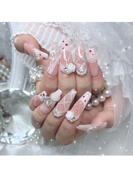 マリンネイル 麻布十番(Marin nail)/さくらんぼレースネイル