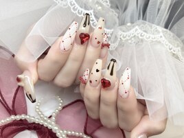 バレンタインネイル