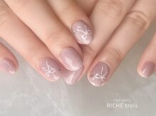 春色マグネットリボンネイル♪