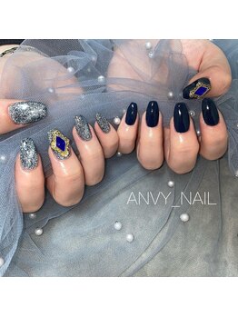 ネイルサロン あんび/ちぐはぐワンカラー