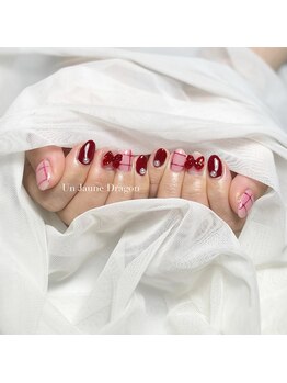 アン ジョーヌドラゴ/【自爪ネイル】チェックネイル