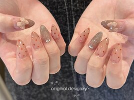 【定額】リボンガーリーネイル