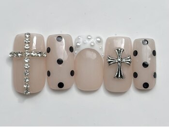 ジェミーネイル イケブクロ(Jemiy nail ikebukuro)/ドットクロス￥9000
