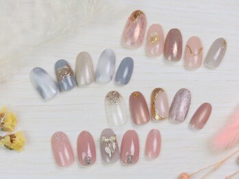 アーモネイル 札幌(Amo Nail)の写真/シンプル～華やかデザインまで幅広く対応！豊富なパーツで貴方だけのネイルを叶えます♪