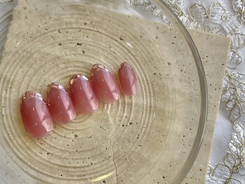 ピンクベースガラスフレンチ