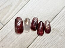 アルク バイ ネオリーブ 荻窪店(arc by neolive)/11月定額/ボルドー秋ネイル