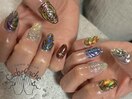 海外ニュアンスミラーネイル