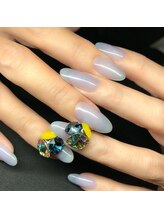 キャプラスネイル ミュウ(CAPLUS NAIL Mew)/ブルーネイルVカットストーン