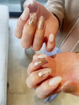 ネイル ドゥ 岡山駅前店(Nail Doux)/ホイルニュアンスネイル