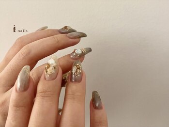 アイネイルズ 渋谷店(I nails)/【Kana.y】グレージュニュアンス